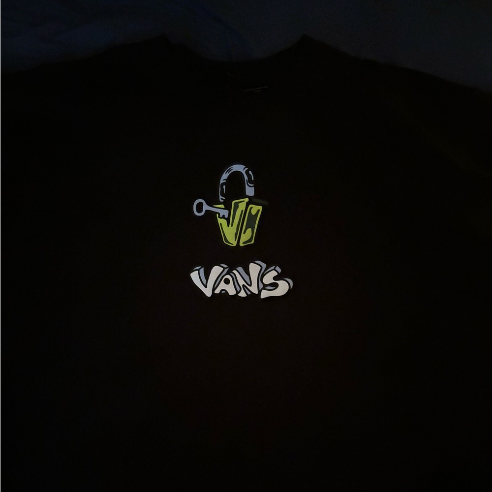 Vans Black Tee with Unique Design